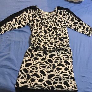 Miroa - Black and white Dress